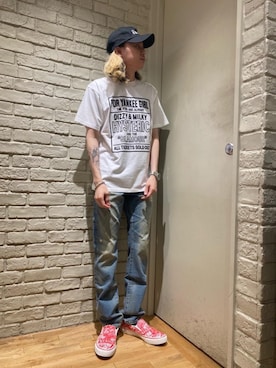 「でにむ」｜「アイテム（スリッポン）」を使った、Mitsuさん（メンズ・170cm）の春コーディネート
