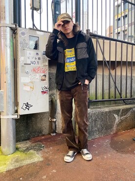 「ロンt」｜「アイテム（その他アウター）」を使った、Mitsuさん（メンズ・170cm）の秋コーディネート