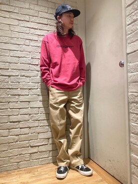 「HYSTERIC GLAMOUR（ヒステリックグラマー）のHYS WHISKY柄 刺繍キャップ（キャップ）」を使った、Mitsuさん（メンズ・170cm）の冬コーディネート