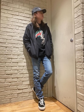 「ロンt」｜「アイテム（ブルゾン）」を使った、Mitsuさん（メンズ・170cm）の春コーディネート