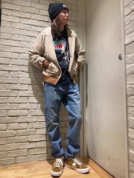 「でにむ」｜「アイテム（ニットキャップ/ビーニー）」を使った、Mitsuさん（メンズ・170cm）の春コーディネート