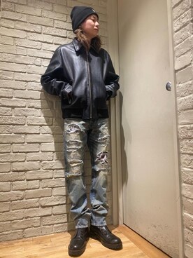 「でにむ」｜「アイテム（ニットキャップ/ビーニー）」を使った、Mitsuさん（メンズ・170cm）の春コーディネート