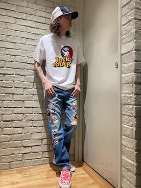 「でにむ」｜「アイテム（スリッポン）」を使った、Mitsuさん（メンズ・170cm）の春コーディネート