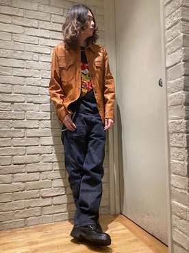 「レザーコーデ」｜「アイテム（その他アウター）」を使った、Mitsuさん（メンズ・170cm）の夏コーディネート