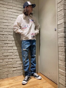 「90'sコーデ」｜「アイテム（ジャケット/アウター）」を使った、Mitsuさん（メンズ・170cm）の夏コーディネート