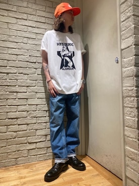 「ﾋﾞｯｸﾞｼﾙｴｯﾄ」｜「アイテム（帽子）」を使った、Mitsuさん（メンズ・170cm）の夏コーディネート