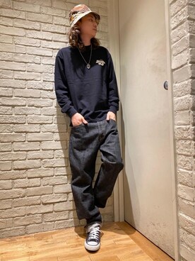 「ロンt」｜「アイテム（アクセサリー）」を使った、Mitsuさん（メンズ・170cm）の秋コーディネート
