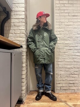 「みりたりー」｜「アイテム（その他アウター）」を使った、Mitsuさん（メンズ・170cm）の冬コーディネート