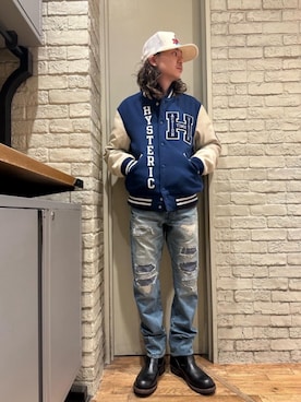 「でにむ」｜「アイテム（スタジャン）」を使った、Mitsuさん（メンズ・170cm）の冬コーディネート