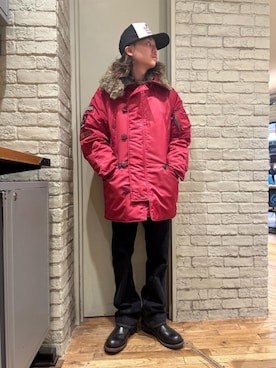「みりたりー」｜「アイテム（ブーツ）」を使った、Mitsuさん（メンズ・170cm）の冬コーディネート