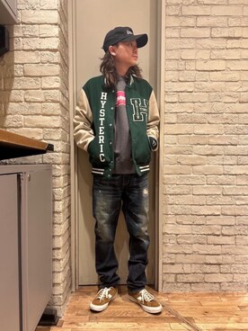 「でにむ」｜「アイテム（スタジャン）」を使った、Mitsuさん（メンズ・170cm）の冬コーディネート