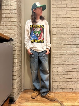 「ロンt」｜Mitsuさん（メンズ・170cm）の冬コーディネート