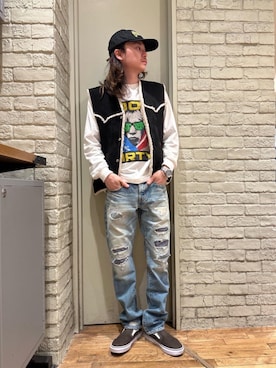 「ロンt」｜Mitsuさん（メンズ・170cm）の冬コーディネート