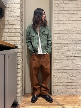 「シャツ 」｜「アイテム（ブーツ）」を使った、Mitsuさん（メンズ・170cm）の春コーディネート