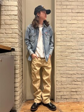 「シャツ 」｜「アイテム（ブーツ）」を使った、Mitsuさん（メンズ・170cm）の春コーディネート