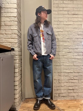 「シャツ 」｜「アイテム（ブーツ）」を使った、Mitsuさん（メンズ・170cm）の春コーディネート