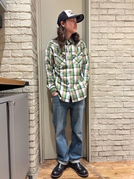 「シャツ 」｜「アイテム（ブーツ）」を使った、Mitsuさん（メンズ・170cm）の春コーディネート