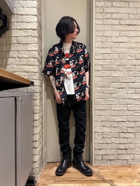 「シャツ 」｜「アイテム（ブーツ）」を使った、Mitsuさん（メンズ・170cm）の春コーディネート