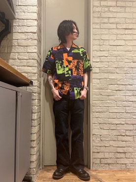 「シャツ 」｜「アイテム（ブーツ）」を使った、Mitsuさん（メンズ・170cm）の春コーディネート