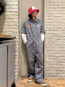 「HYSTERIC GLAMOUR（ヒステリックグラマー）のアイテム（オールインワン・サロペット）」を使った、Mitsuさん（メンズ・170cm）の春コーディネート