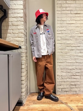 「シャツ 」｜「アイテム（ブーツ）」を使った、Mitsuさん（メンズ・170cm）の春コーディネート