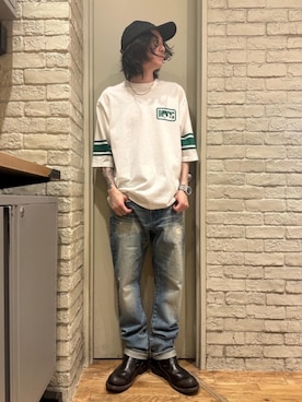 「でにむ」｜「アイテム（ブーツ）」を使った、Mitsuさん（メンズ・170cm）の夏コーディネート