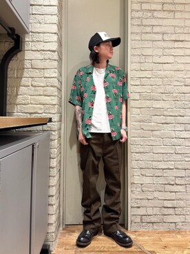「シャツ 」｜「アイテム（ブーツ）」を使った、Mitsuさん（メンズ・170cm）の夏コーディネート