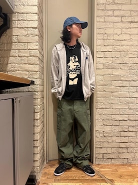 「みりたりー」｜「アイテム（帽子）」を使った、Mitsuさん（メンズ・170cm）の秋コーディネート