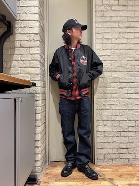 「シャツ 」｜「アイテム（ブルゾン）」を使った、Mitsuさん（メンズ・170cm）の秋コーディネート