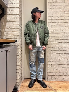 「みりたりー」｜「アイテム（ブルゾン）」を使った、Mitsuさん（メンズ・170cm）の秋コーディネート
