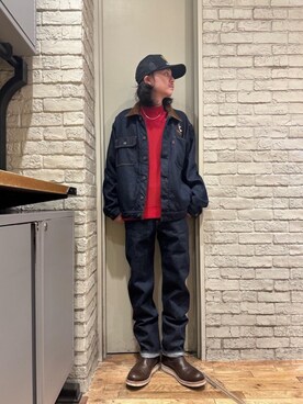 「HYSTERIC GLAMOUR（ヒステリックグラマー）のHYSTERIC HEAVY トラッカージャケット（デニムジャケット）」を使った、Mitsuさん（メンズ・170cm）の秋コーディネート