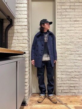 「HYSTERIC GLAMOUR（ヒステリックグラマー）のアイテム（ピーコート）」を使った、Mitsuさん（メンズ・170cm）の秋コーディネート