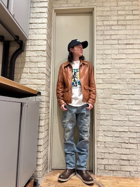 「シャツ 」｜「アイテム（ブルゾン）」を使った、Mitsuさん（メンズ・170cm）の冬コーディネート