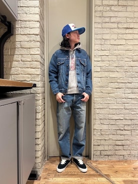 「でにむ」｜「アイテム（デニムジャケット）」を使った、Mitsuさん（メンズ・170cm）の冬コーディネート