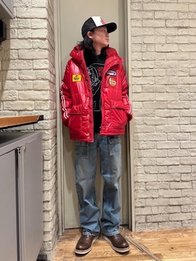 「撥水」｜「アイテム（ブルゾン）」を使った、Mitsuさん（メンズ・170cm）の冬コーディネート