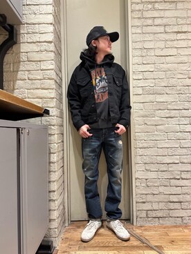 「でにむ」｜「アイテム（デニムジャケット）」を使った、Mitsuさん（メンズ・170cm）の冬コーディネート