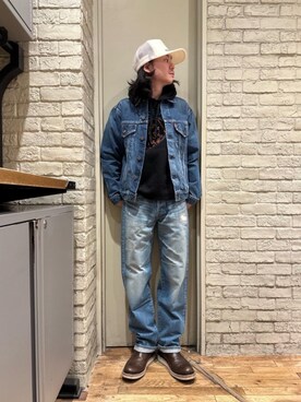 「でにむ」｜「アイテム（デニムジャケット）」を使った、Mitsuさん（メンズ・170cm）の冬コーディネート