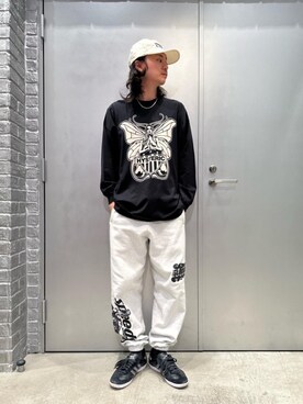 「らふこーで」｜「アイテム（スウェットパンツ）」を使った、Mitsuさん（メンズ・170cm）の冬コーディネート