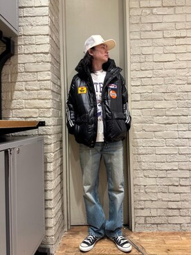 「でにむ」｜「アイテム（キャップ）」を使った、Mitsuさん（メンズ・170cm）の冬コーディネート