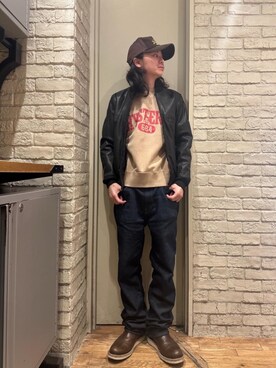 「でにむ」｜「アイテム（スウェット）」を使った、Mitsuさん（メンズ・170cm）の冬コーディネート