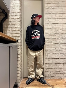 「HYSTERIC GLAMOUR（ヒステリックグラマー）のアイテム（サンダル）」を使った、Mitsuさん（メンズ・170cm）の冬コーディネート