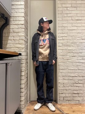 「アイテム（ポロシャツ）」を使った、Mitsuさん（メンズ・170cm）の冬コーディネート