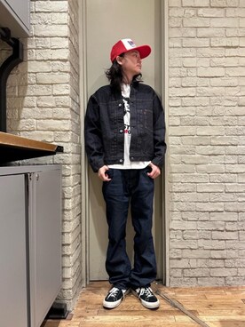 「でにむ」｜「アイテム（キャップ）」を使った、Mitsuさん（メンズ・170cm）の冬コーディネート