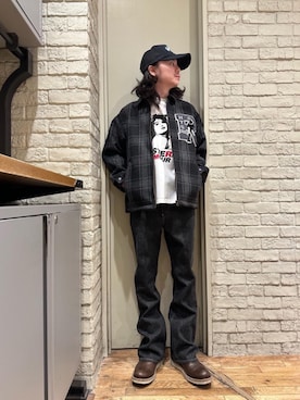 「でにむ」｜「アイテム（キャップ）」を使った、Mitsuさん（メンズ・170cm）の冬コーディネート