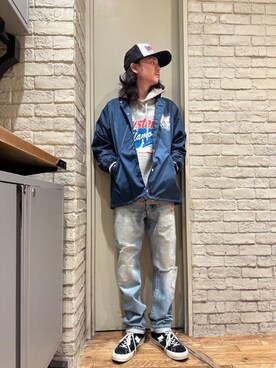 「でにむ」｜「アイテム（キャップ）」を使った、Mitsuさん（メンズ・170cm）の冬コーディネート