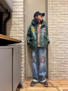 「でにむ」｜「アイテム（スウェット）」を使った、Mitsuさん（メンズ・170cm）の冬コーディネート