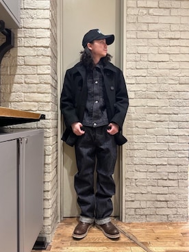 「HYSTERIC GLAMOUR（ヒステリックグラマー）のアイテム（ピーコート）」を使った、Mitsuさん（メンズ・170cm）の冬コーディネート