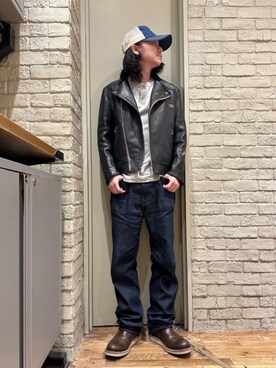 「でにむ」｜「アイテム（スウェット）」を使った、Mitsuさん（メンズ・170cm）の冬コーディネート