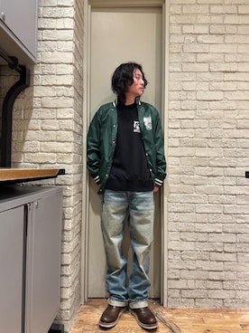 「でにむ」｜「アイテム（ブルゾン）」を使った、Mitsuさん（メンズ・170cm）の冬コーディネート