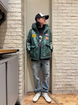 「でにむ」｜「アイテム（ジャケット/アウター）」を使った、Mitsuさん（メンズ・170cm）の冬コーディネート